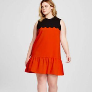 Victoria Beckham for Target orange and black dress